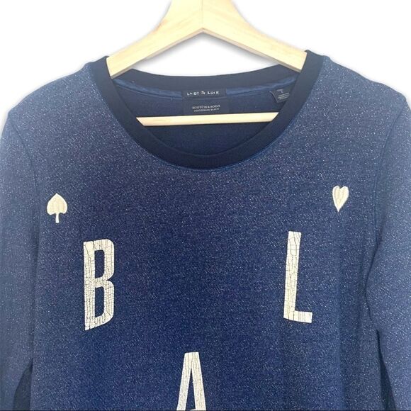 Scotch & Soda Amsterdam Blauw Logo Sweatshirt - Picture 3 of 9